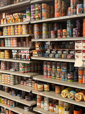 Canned pet foods