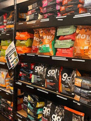 Pet foods of shelf