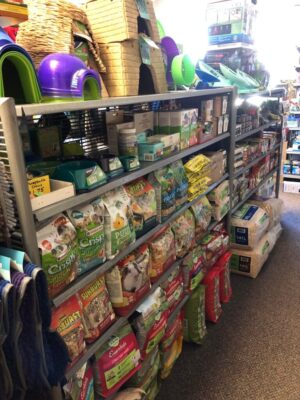 small pet food and toys