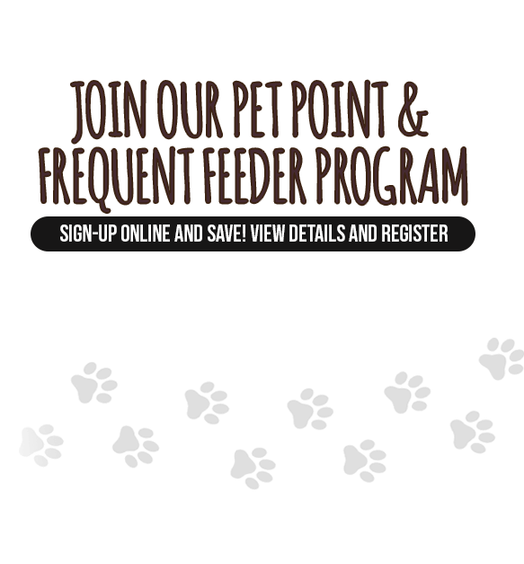 Join our pet point and frequent feeder program